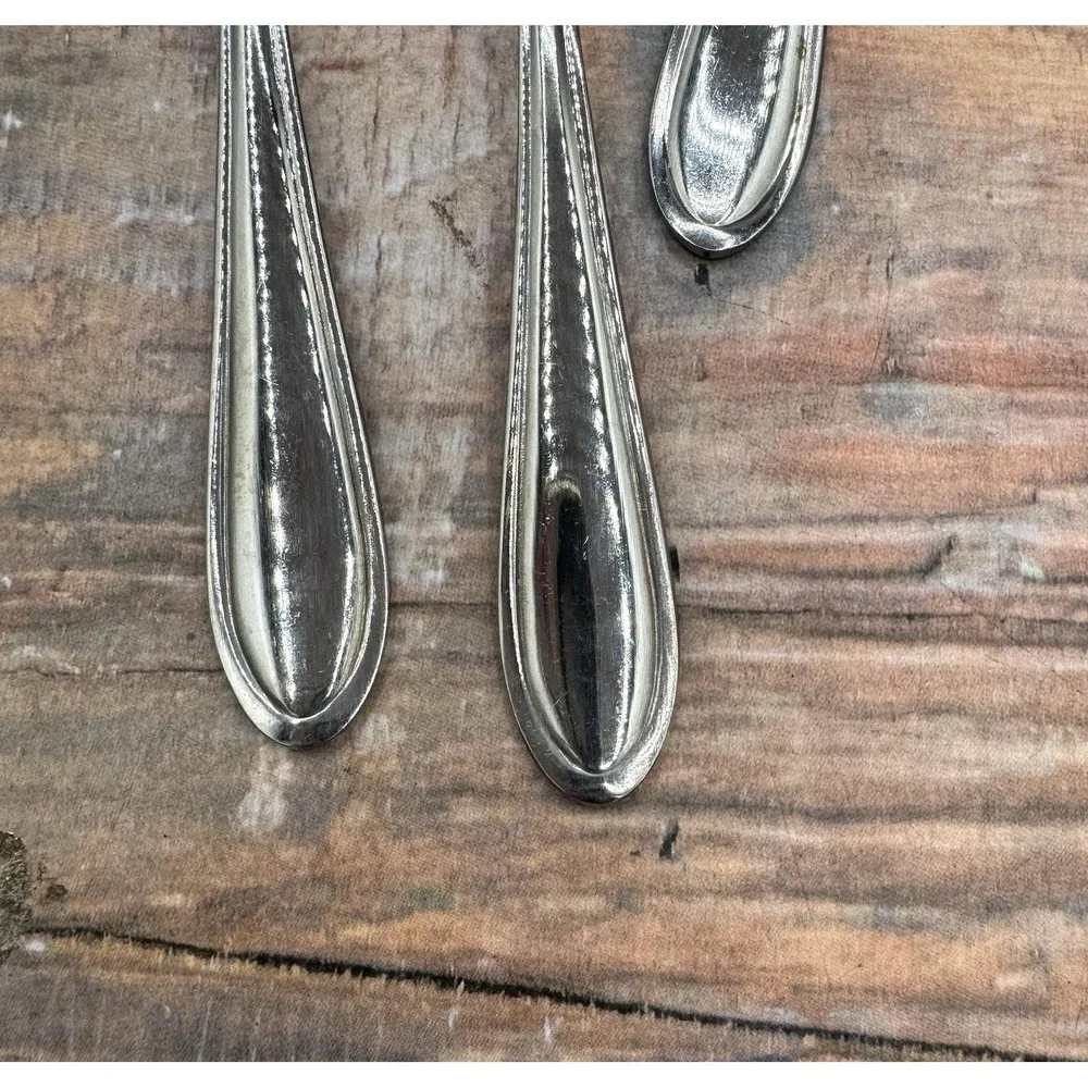 Vtg Oneida Memphis Daisy 17 Pcs Stainless Steel Flatware Set w Serving Pieces
